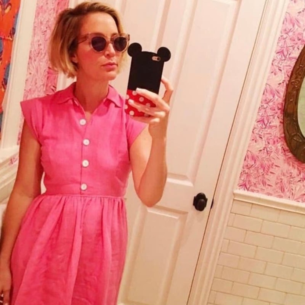 Christy Dawn Piper Dress In Hot Pink XS